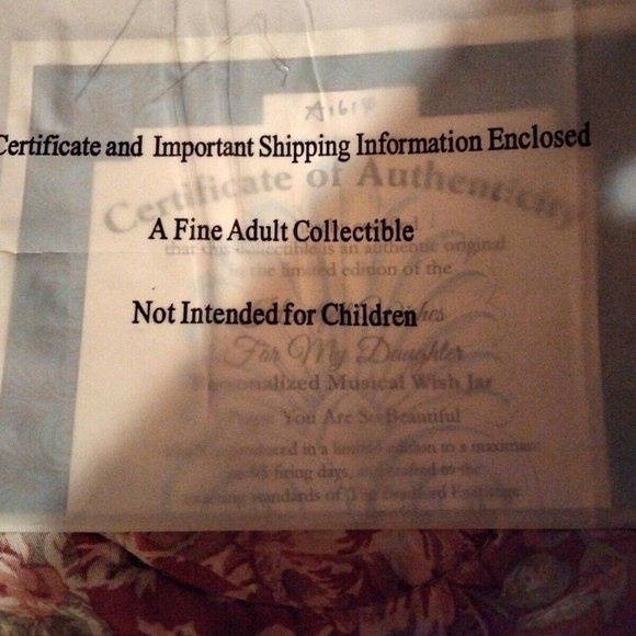 The Bradford Exchange Wishes for My Daughter Musical Jar - Picture 6 of 6